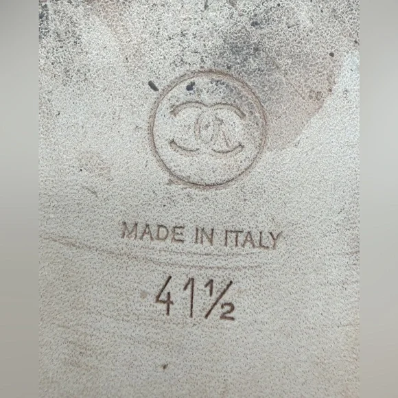 Chanel CC Logo Grosgrain Cap Toe Bow Ballerina Flats Woven Black Leather EU 41.5 - Picture 13 of 14